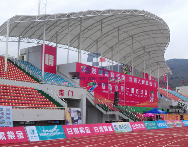 甘肅禮縣第一中學膜結構體育看臺